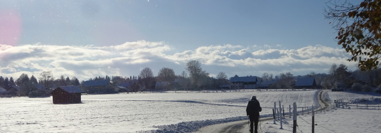 Pilgerweg im Schnee