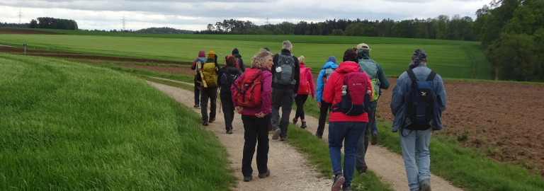 Pilgergruppe in Franken